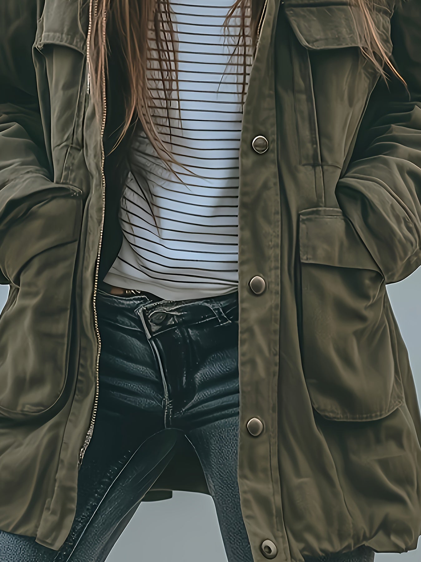 Women's Heavy Duty Jacket All Season Workwear Olive Green