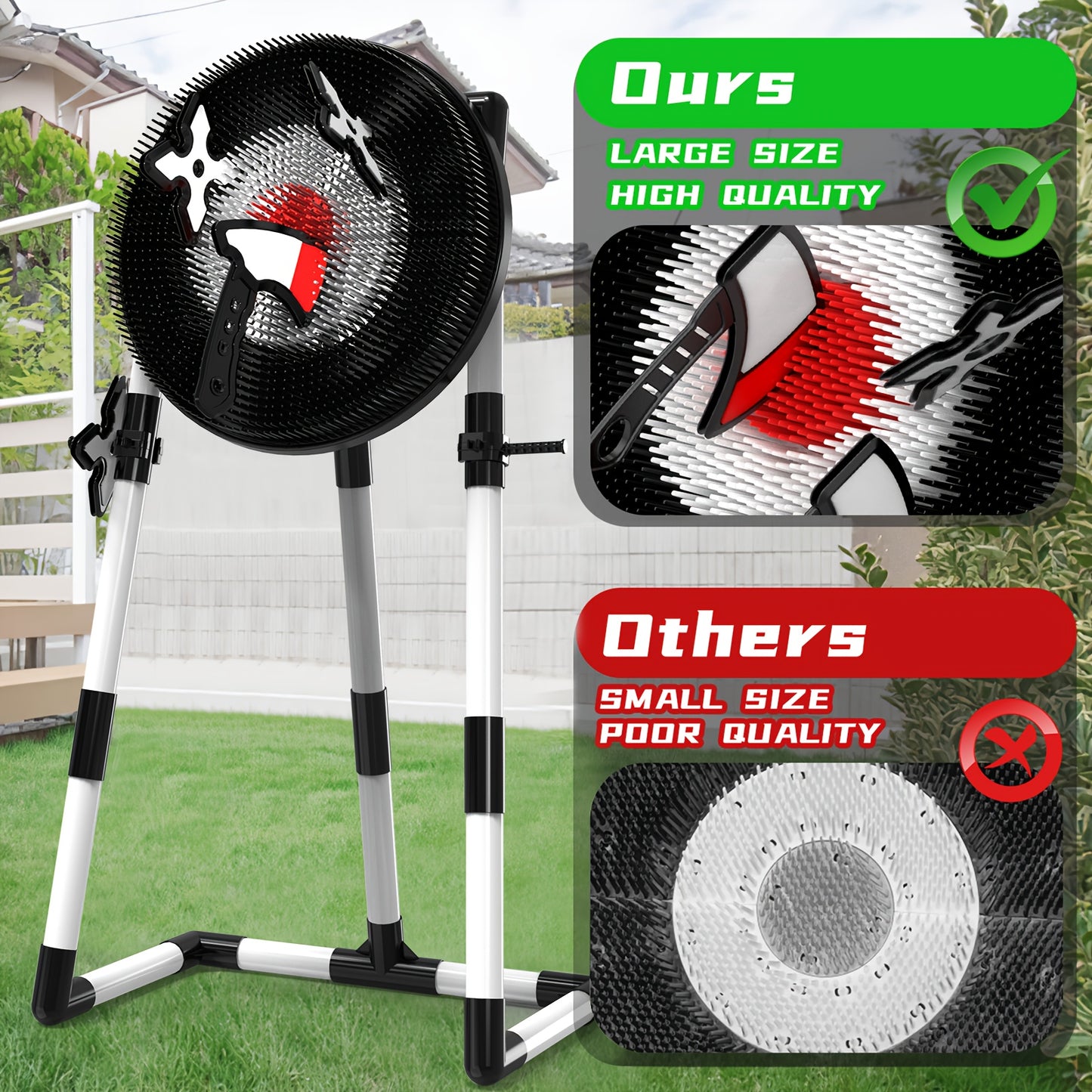 TopSpeed Darts Black Axe Throwing Set With 3 Plastic Axes