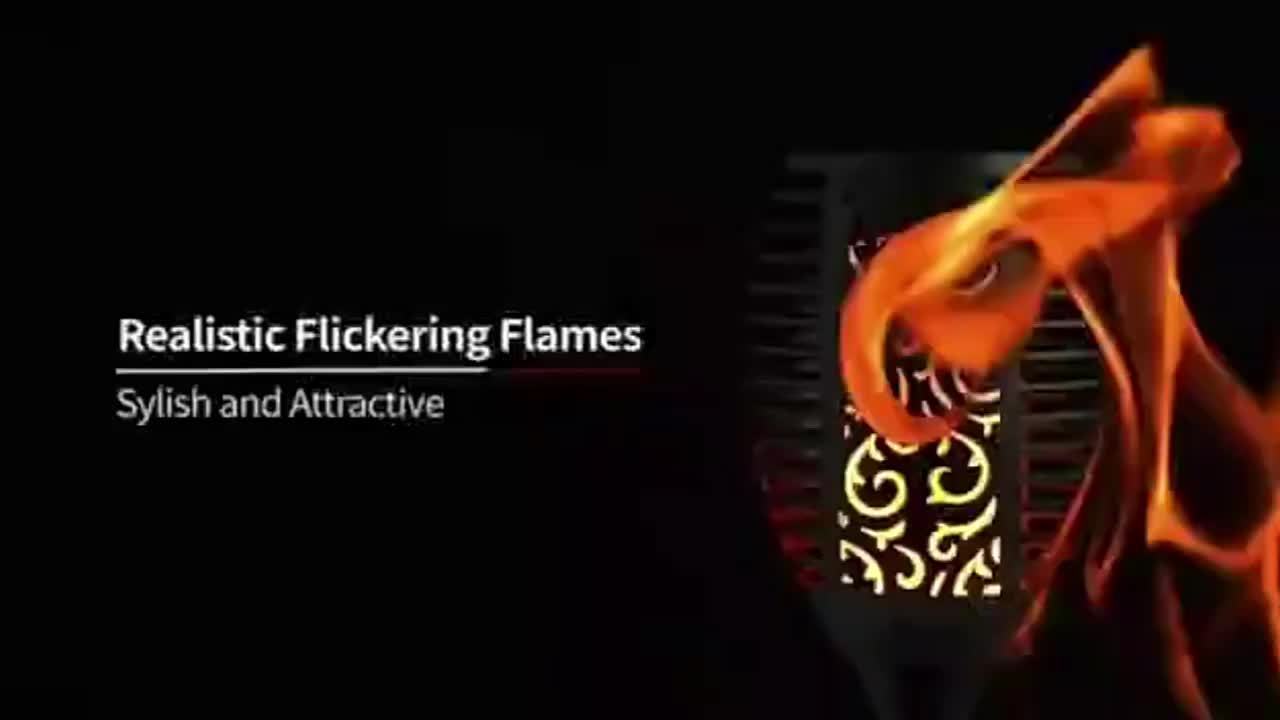 8 Pack Solar Torch Lights Outdoor Waterproof Flickering Flame Tiki Garden Pathway Realistic Fire Effect Auto On Off