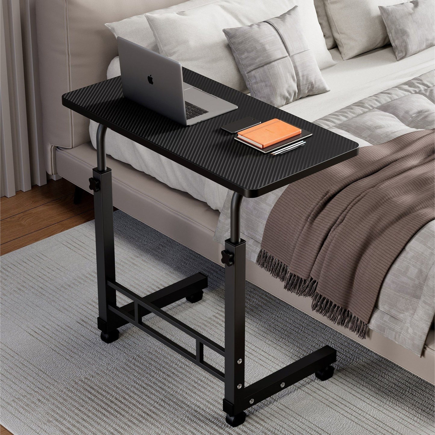 Height Adjustable Mobile Laptop Desk With Wheels 8 Colors