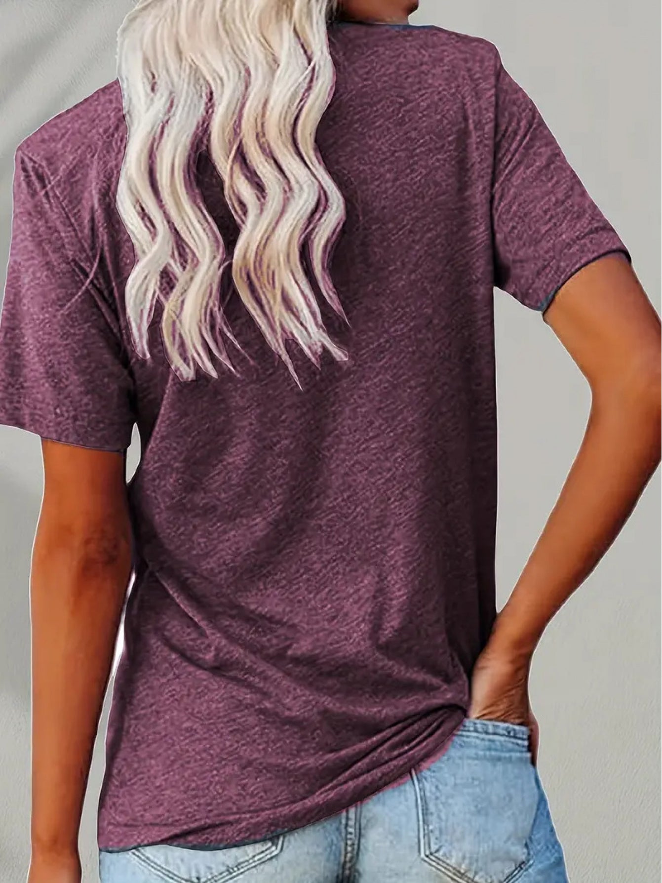 Women's Vintage Umbrella Sally Text Print Tee Round Neck