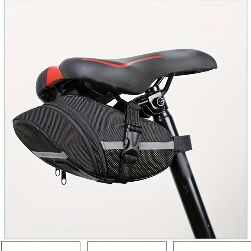 Bicycle Saddle Bag With Adjustable Strap Oxford Fabric