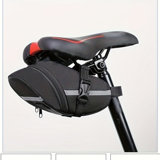 Bicycle Saddle Bag With Adjustable Strap Oxford Fabric