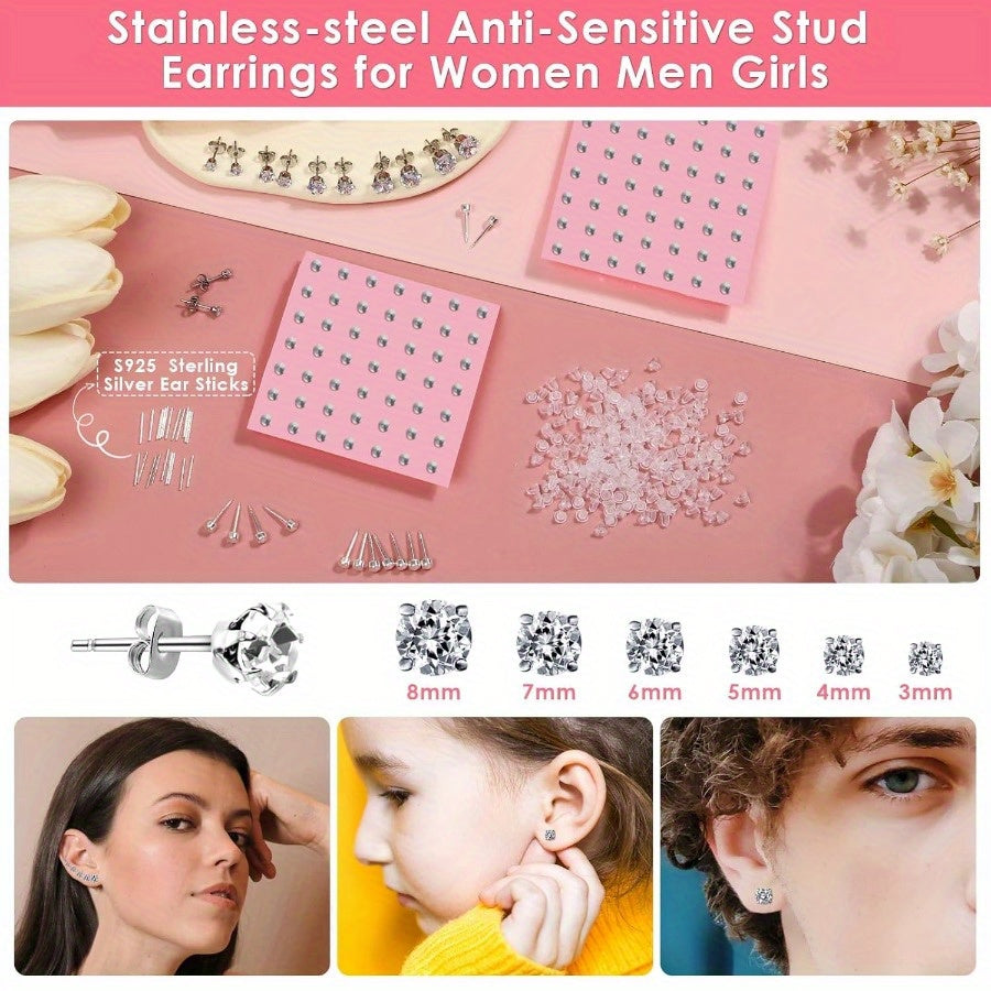 Professional Ear Piercing Gun Kit Reusable Stainless Steel Piercing Earrings Studs For At Home Salon