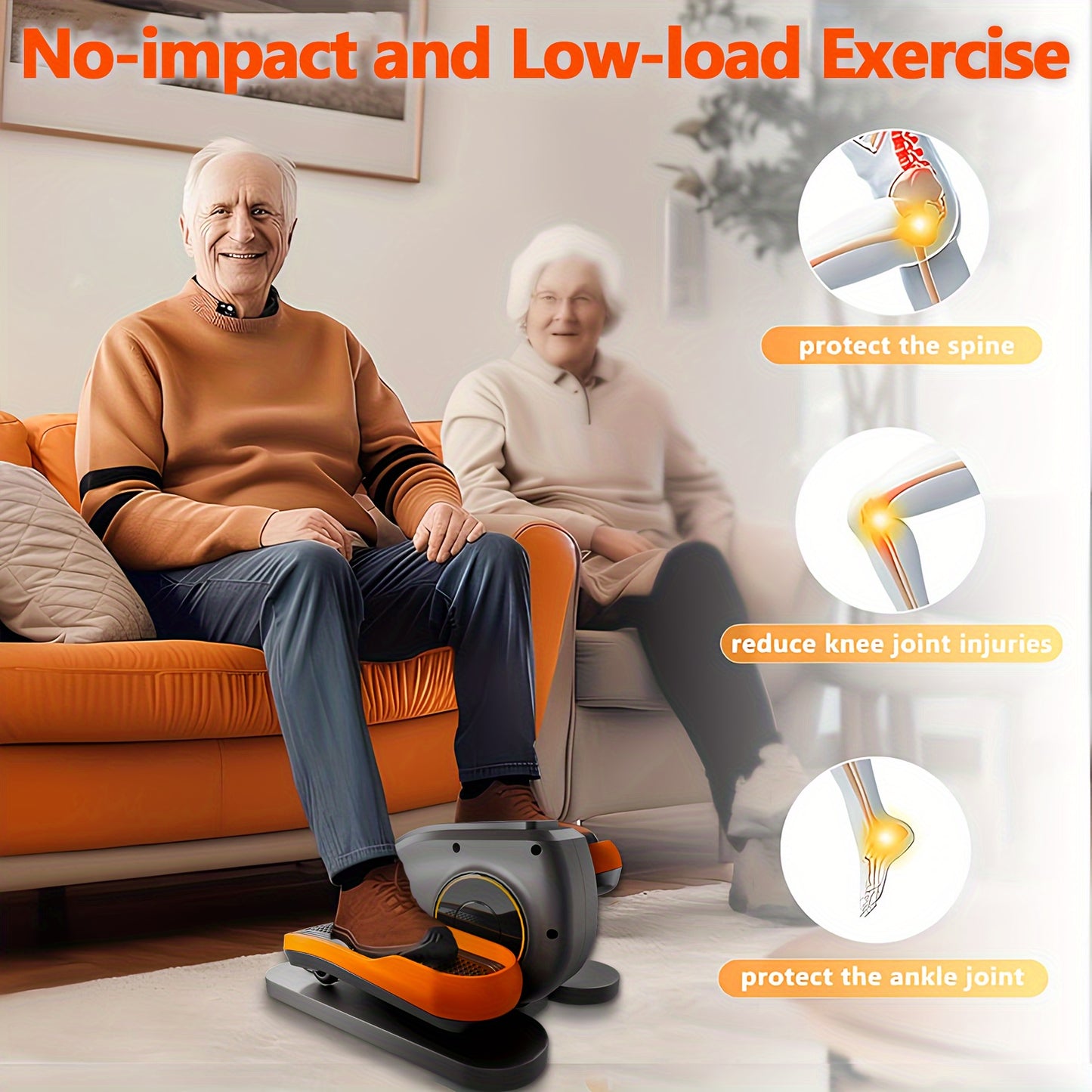 Under Desk Elliptical Trainer Seated Exerciser For Seniors