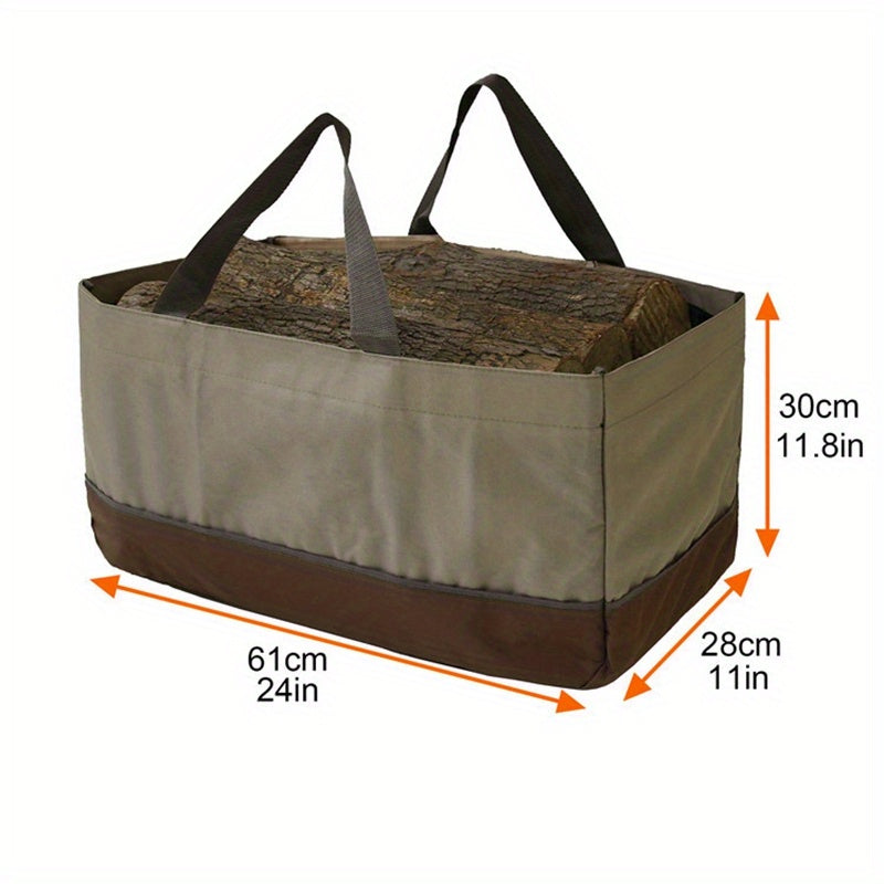 Canvas Firewood Carrier Bag Outdoor Camping 600D Oxford