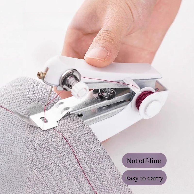 Portable Mini Sewing Machine Handheld Manual White 1 Piece