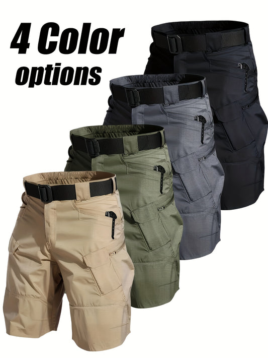 2 Pack Mens Tactical Cargo Shorts Zippered Pockets Outdoor