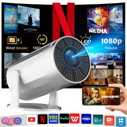 XBJ Portable Smart Mini Projector Android 11 1080P Full HD