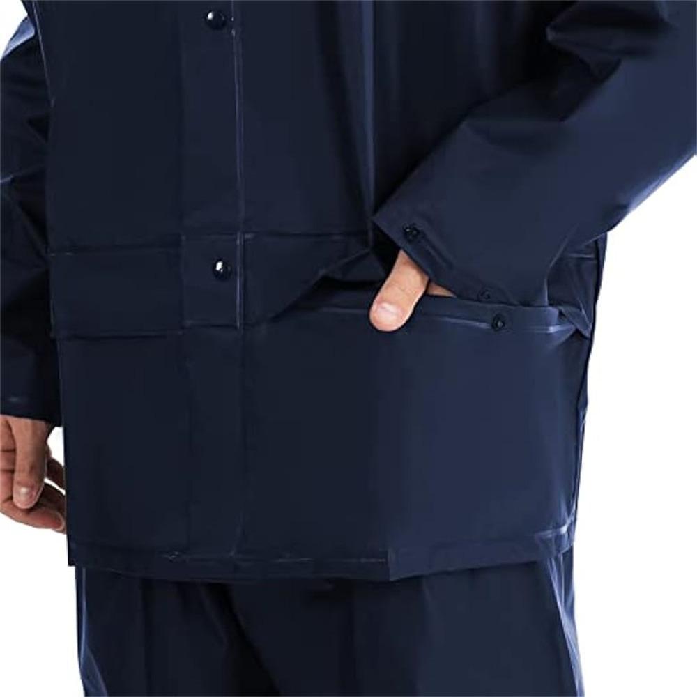 Ultra Lite Rain Coat With Pants Navy Waterproof Rain Gear