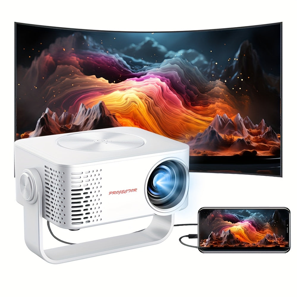 Portable 1080P WiFi 6 Projector For Home Theater And Gaming