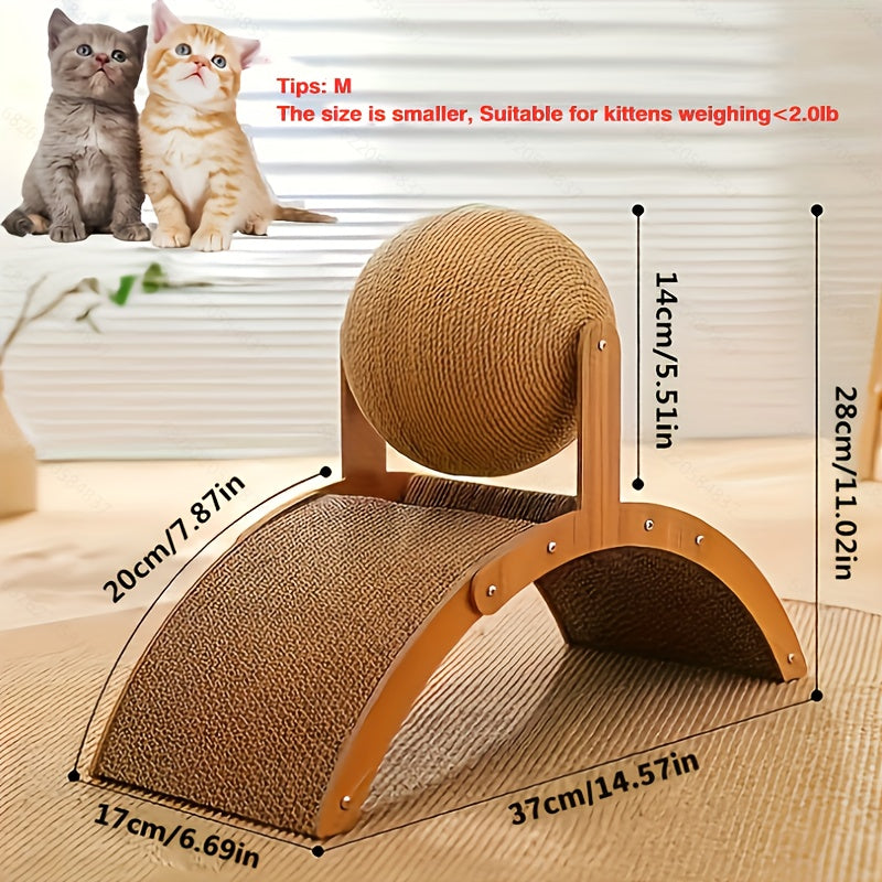 Wear Resistant Cat Scratching Ball Toy Vertical Cat Scratch Board Corrugated Paper Grinding Claw Board Relaxation