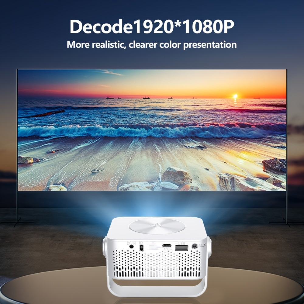 Portable 1080P WiFi 6 Projector For Home Theater And Gaming
