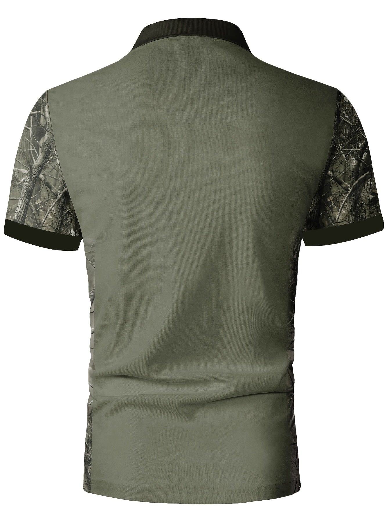 Men's Camo Deer Graphic Shirt Short Sleeve Button Up