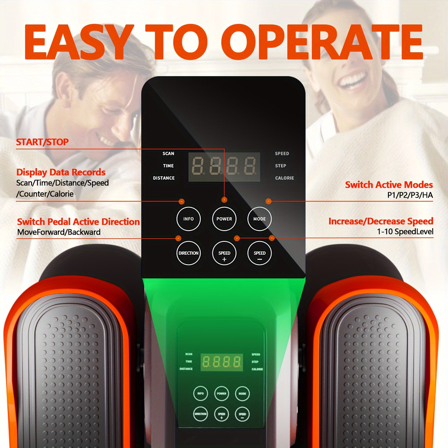 Under Desk Elliptical Trainer Seated Exerciser For Seniors