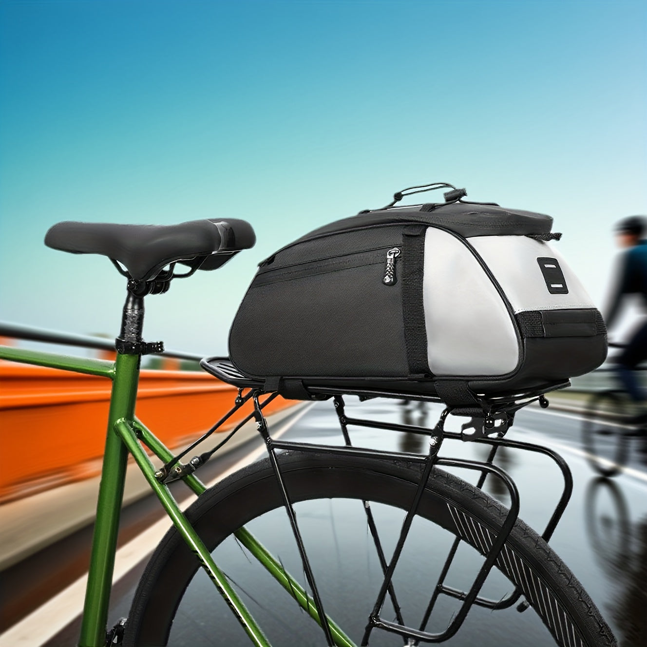 Waterproof Hard Shell EVA Bike Saddle Bag Adjustable Strap