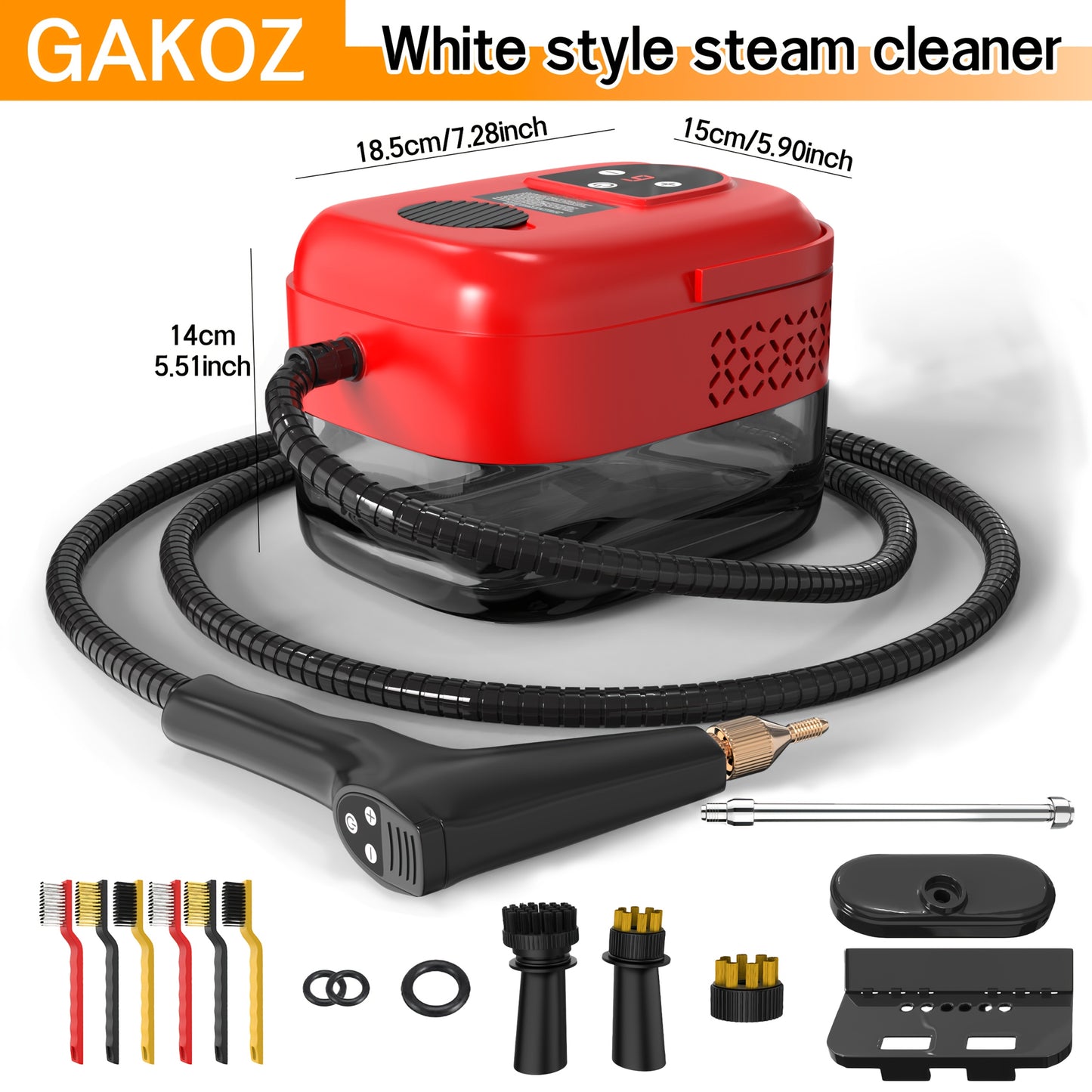 High Pressure Steam Cleaner Handheld Portable For Carpet Upholstery Sofas Kitchen Fumes Small Appliances Cleaning
