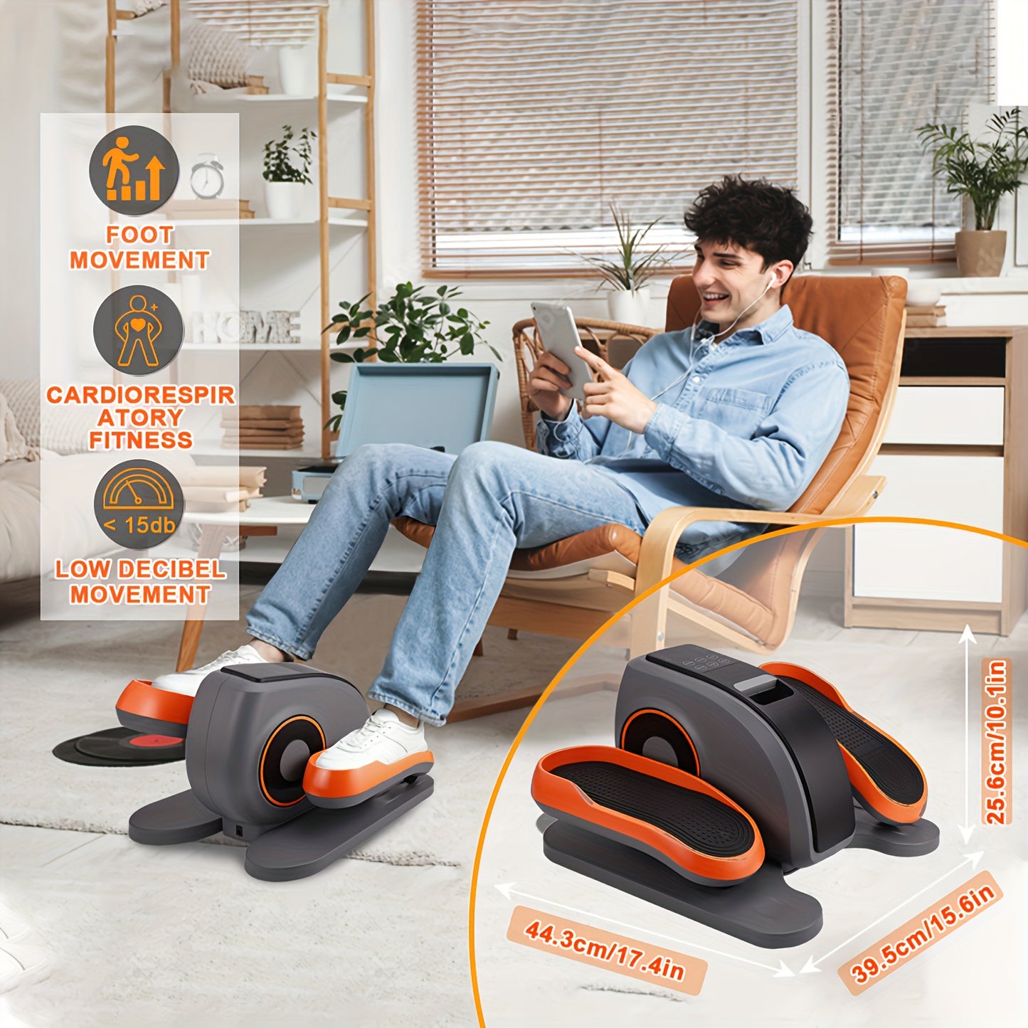 Under Desk Elliptical Trainer Seated Exerciser For Seniors