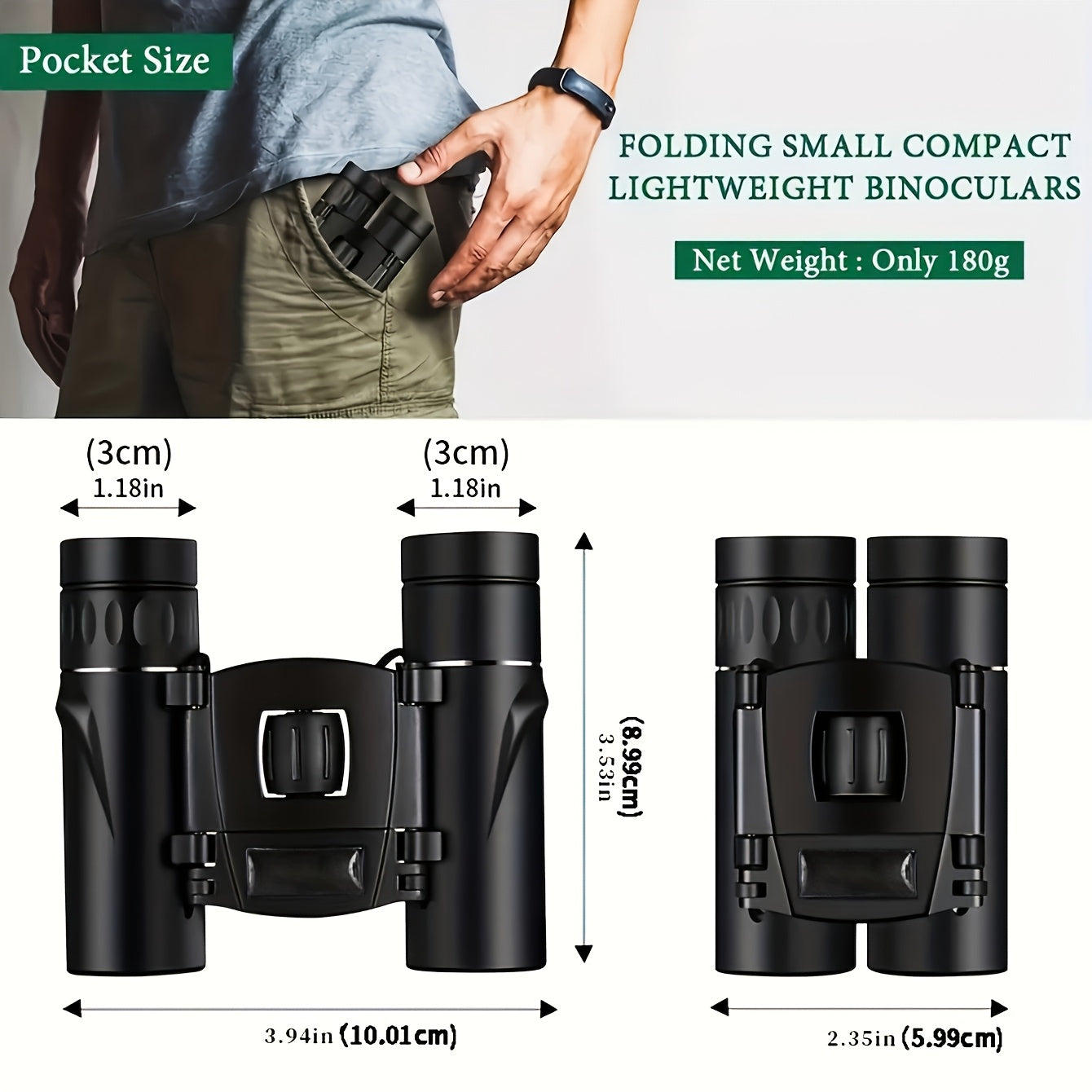 High Powered 10x25 HD Compact Binoculars For Outdoor