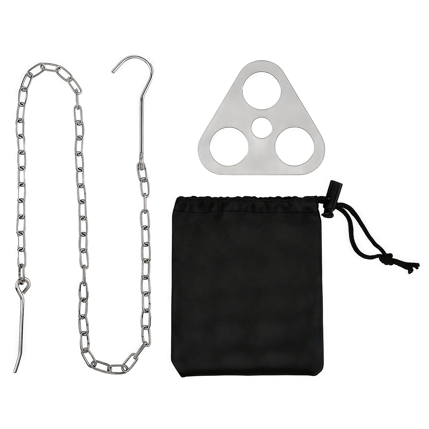 Portable Foldable Camping Tripod With Adjustable Chain