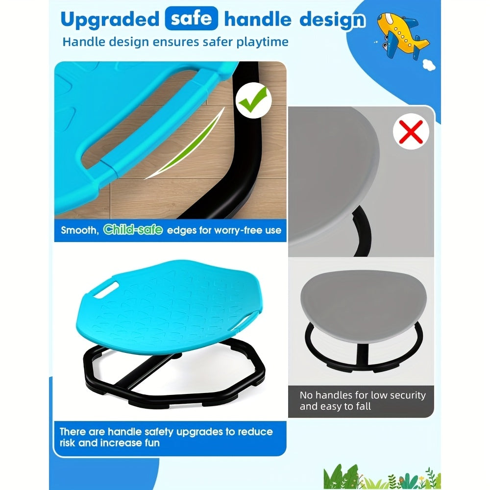 Sensory Swivel Chair For Autism And ADHD With 360 Degree Spinning Seat And Support Handles For Calming Motion