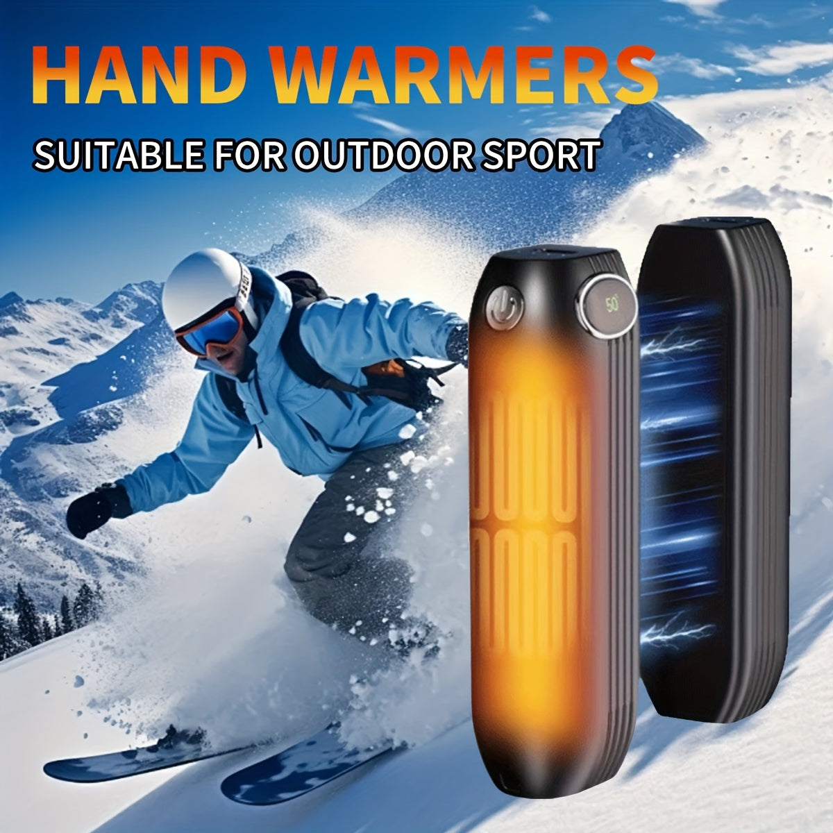 4 Pack Rechargeable Hand Warmers 5000mAh USB Powered 40H Runtime 3 Heat Settings Heating Pads For Outdoor Activities