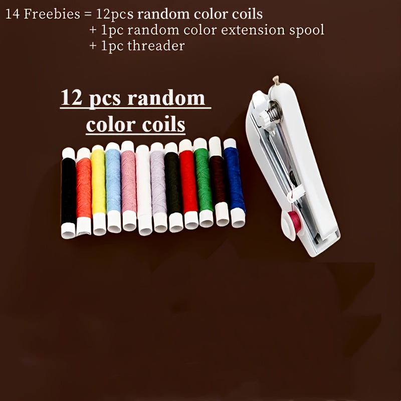 Portable Mini Sewing Machine Handheld Manual White 1 Piece