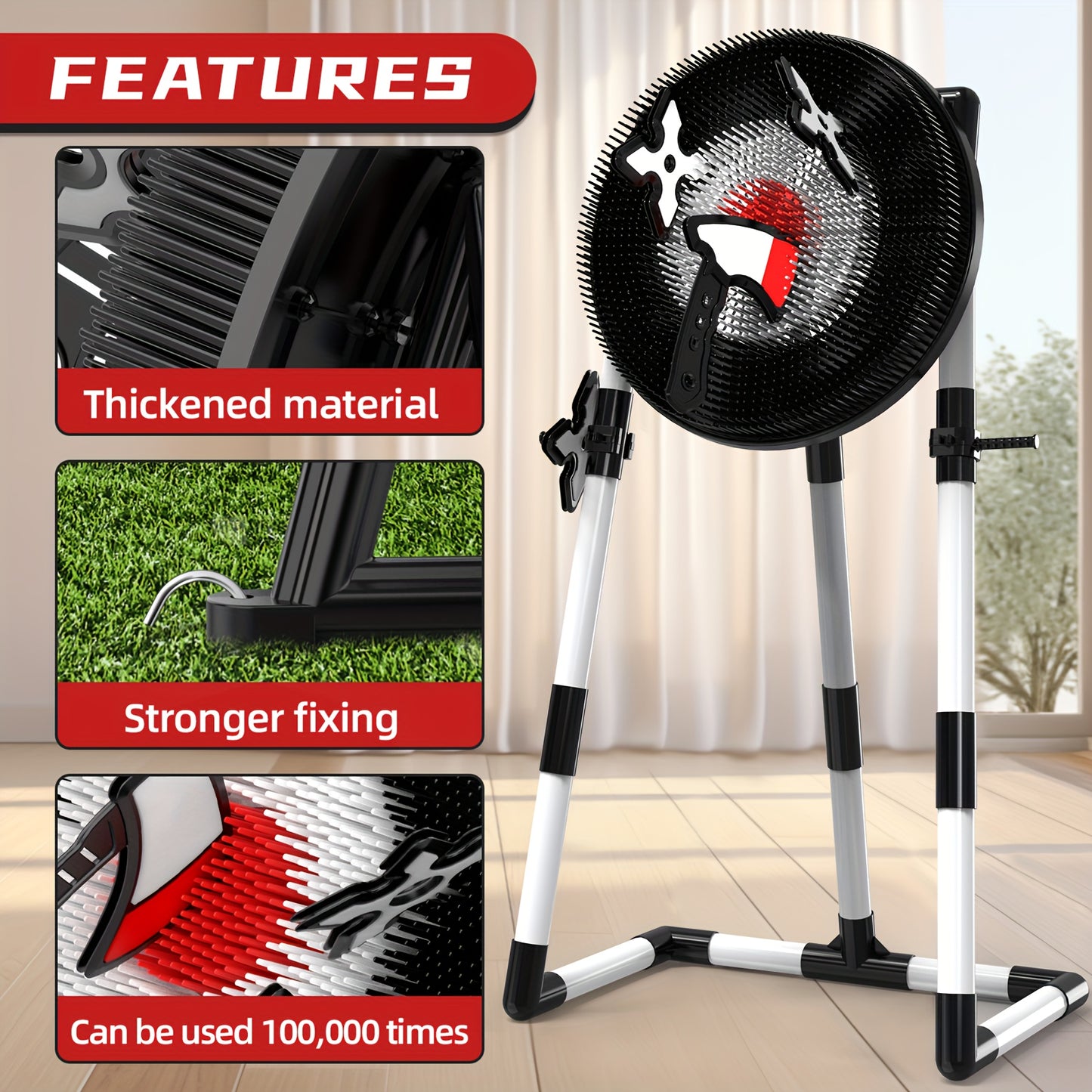 TopSpeed Darts Black Axe Throwing Set With 3 Plastic Axes