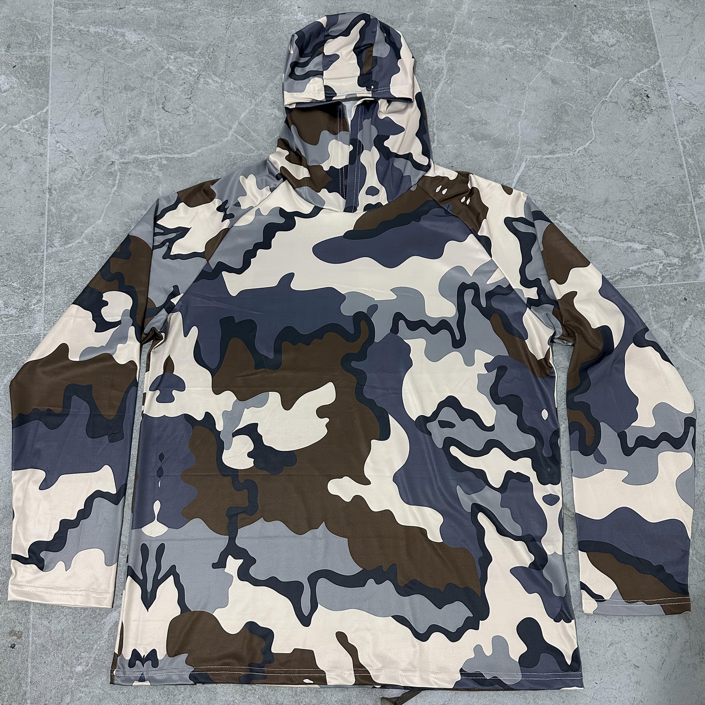 Mens Green Geometric Print Hoodie Shark Ocean FastDry