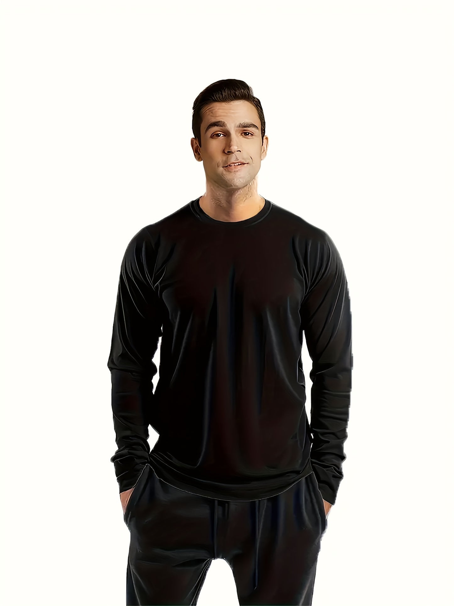 Mens Quick Dry Moisture Wicking Long Sleeve Shirts 6 Pack