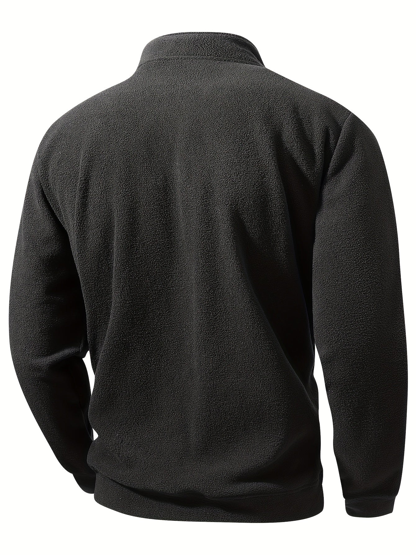 Mens Warm Breathable Half Zip Fleece Sweatshirt Black