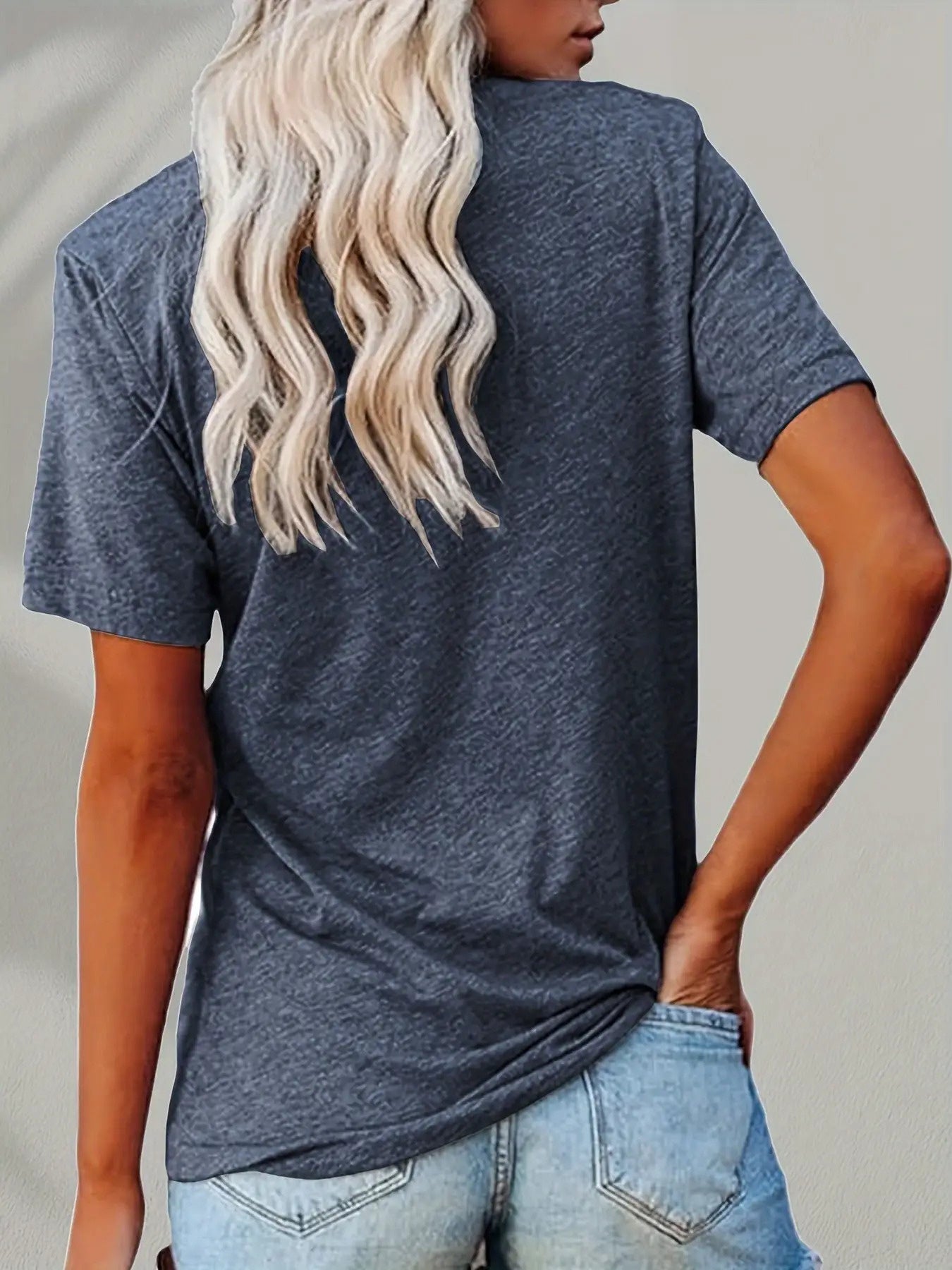 Women's Vintage Umbrella Sally Text Print Tee Round Neck