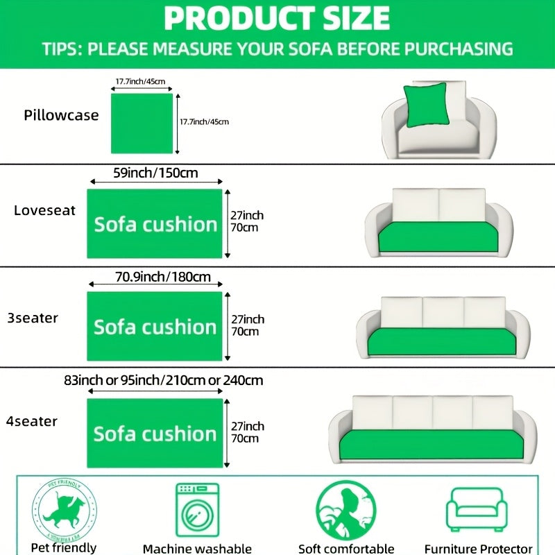 Autumn Winter Thick Quilted Flannel Non Slip Sofa Cushion