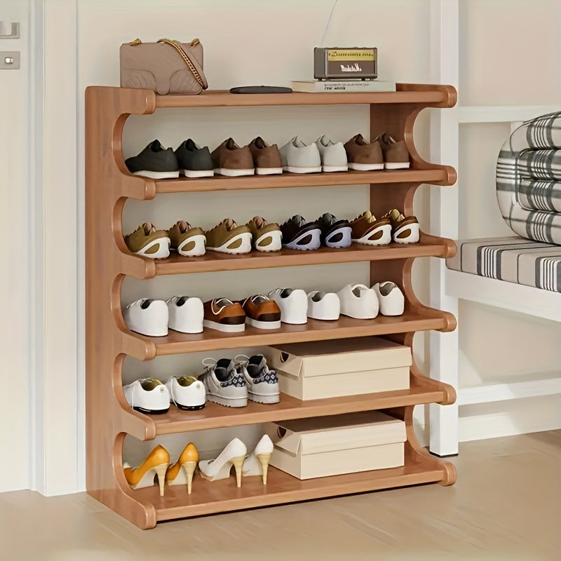 Bamboo Shoe Rack Storage Unit Space Saving Multi Layer