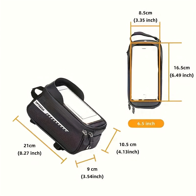 Tpteecr Bike Handlebar Bag With Touchscreen Phone Holder