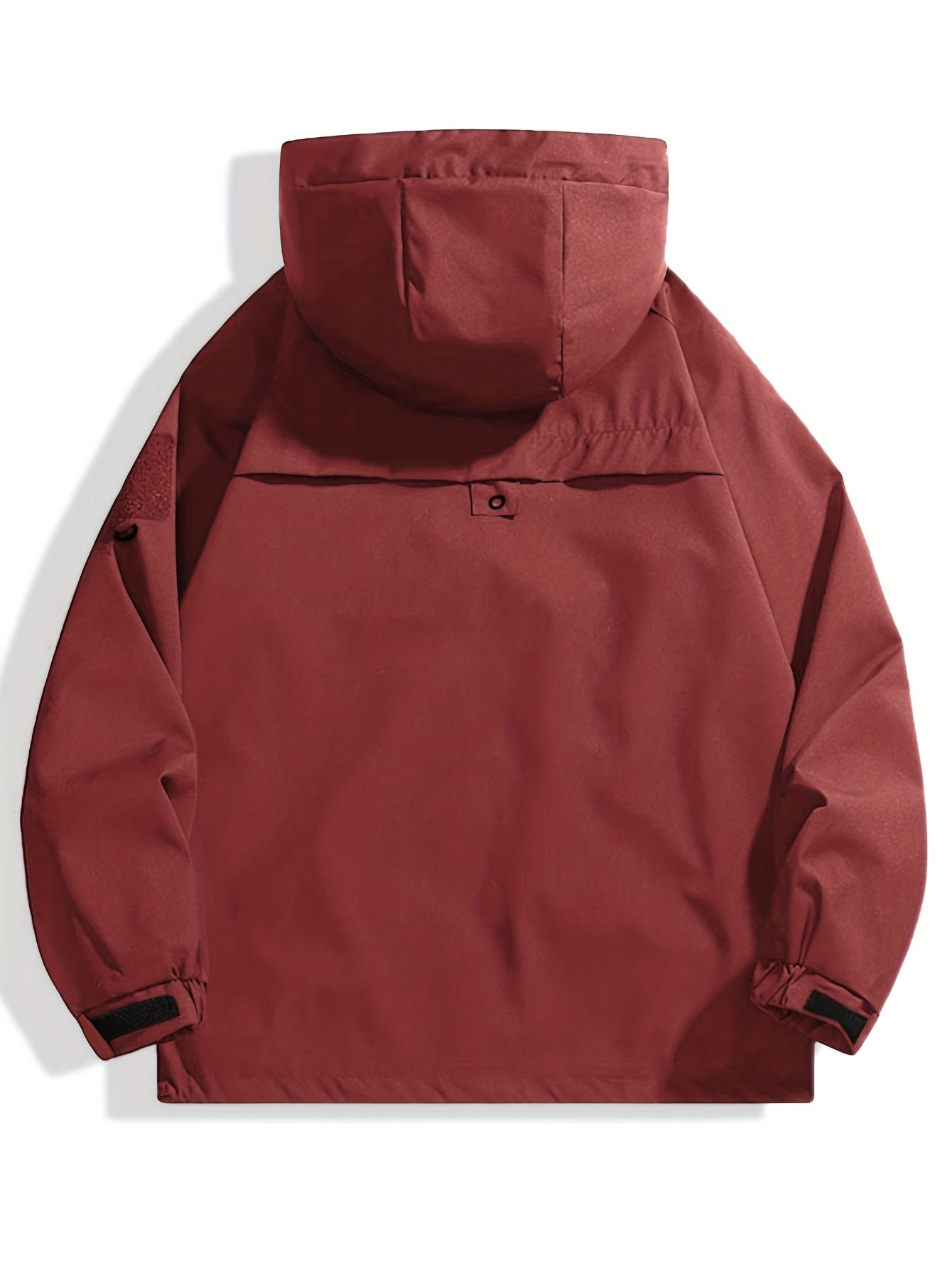 Mens Windbreaker Jacket Hooded With Zippered Pockets