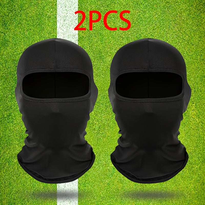 Balaclava Face Mask 2 Pcs Breathable 4 Way Stretch Black