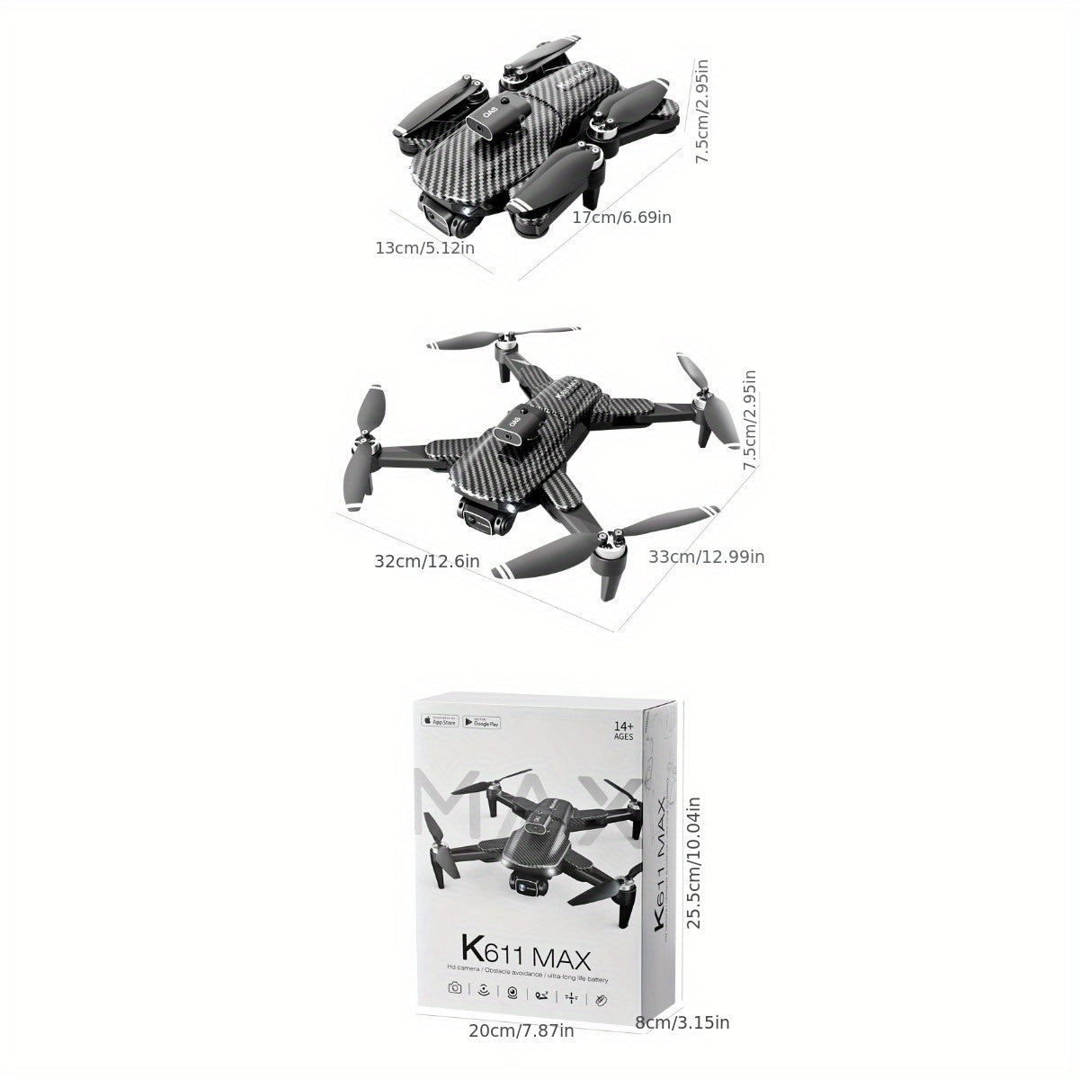 Professional Aerial Drone With 4K Camera And App Tracking