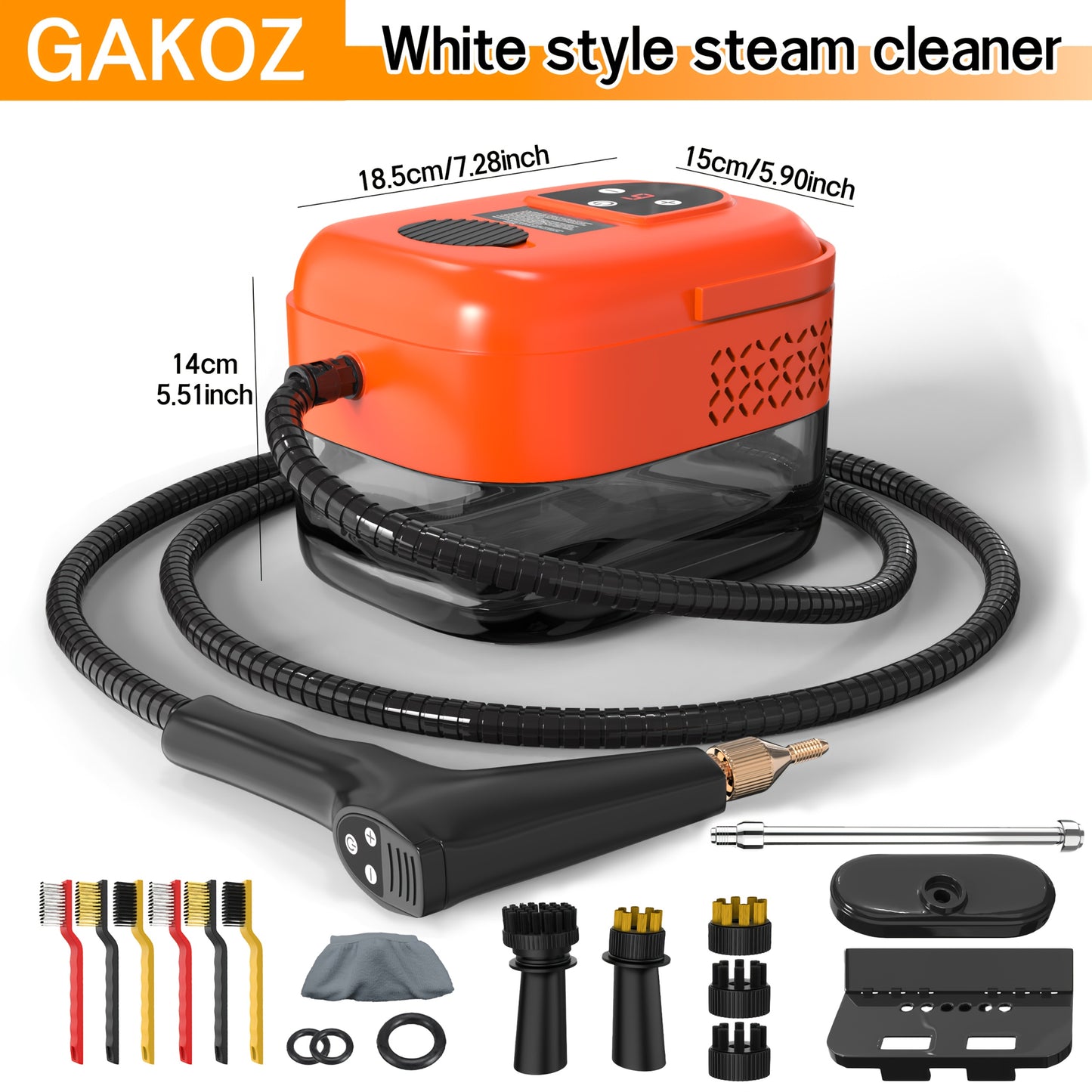 High Pressure Steam Cleaner Handheld Portable For Carpet Upholstery Sofas Kitchen Fumes Small Appliances Cleaning