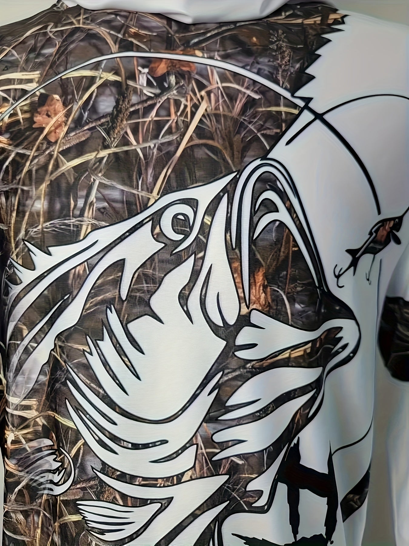 Camouflage UPF Mens Hoodie Lightweight Breathable Hiking