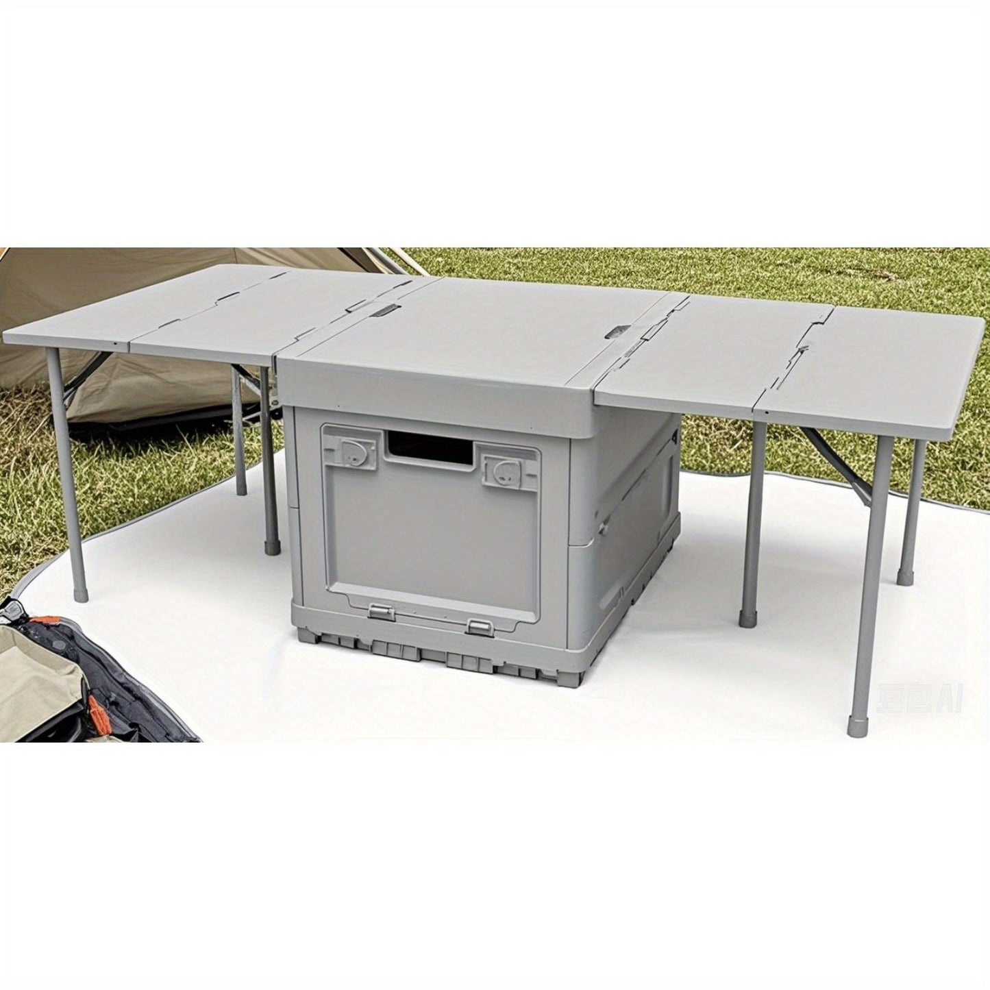 3 In 1 Foldable Storage Box With Tabletop Outdoor Camping