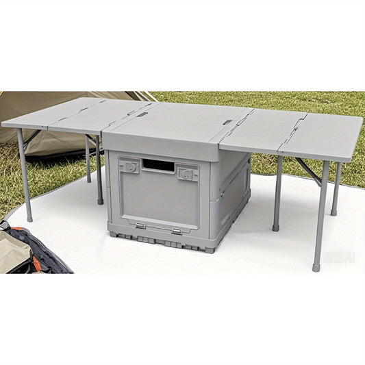 3 In 1 Foldable Storage Box With Tabletop Outdoor Camping