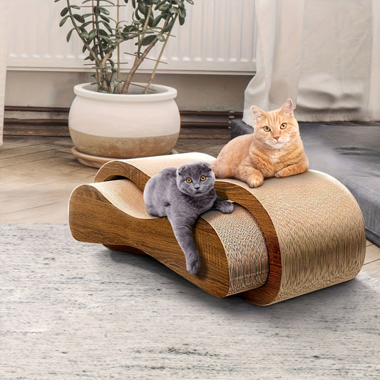 Two In One Cat Scratching Board And Resting Bed Double Sided