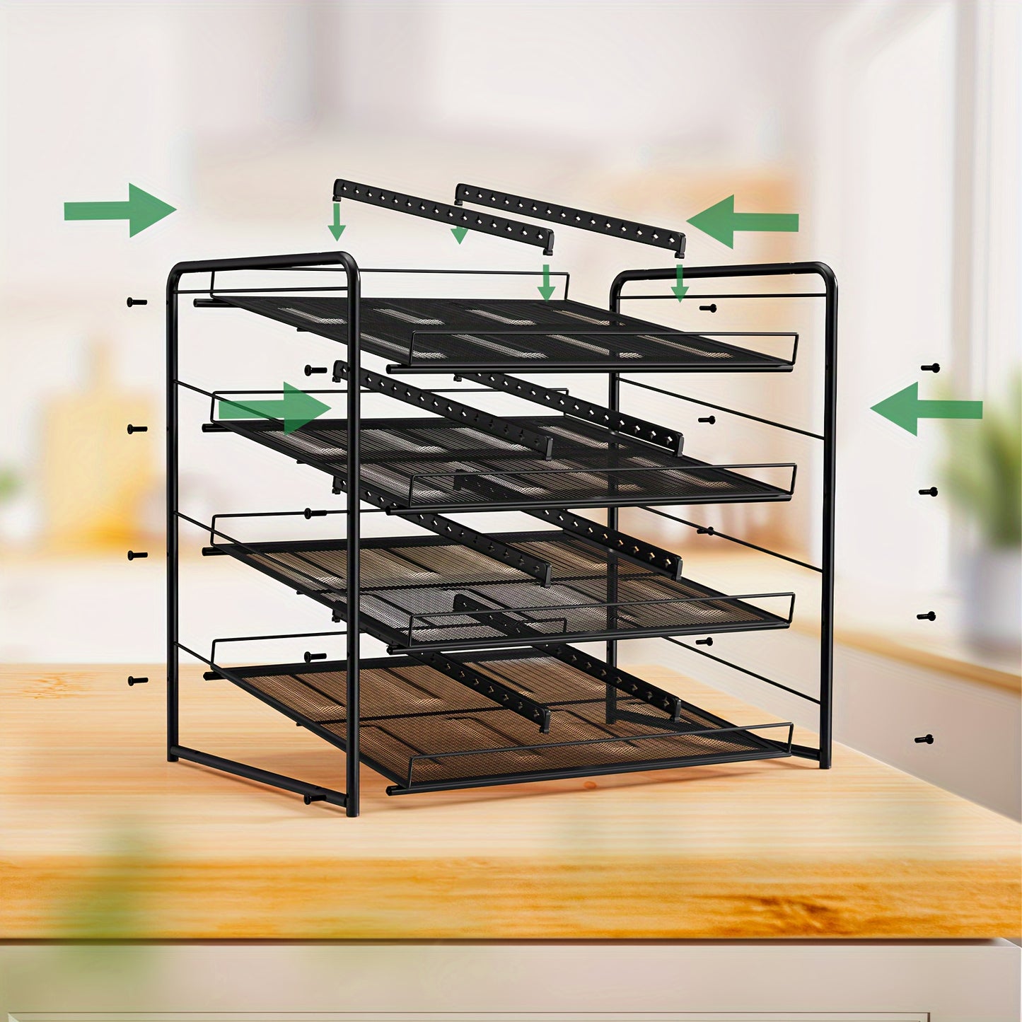 Large Capacity Metal Wire Can Holder With Adjustable Dividers For Pantry And Kitchen Cabinets Holds 84 Cans