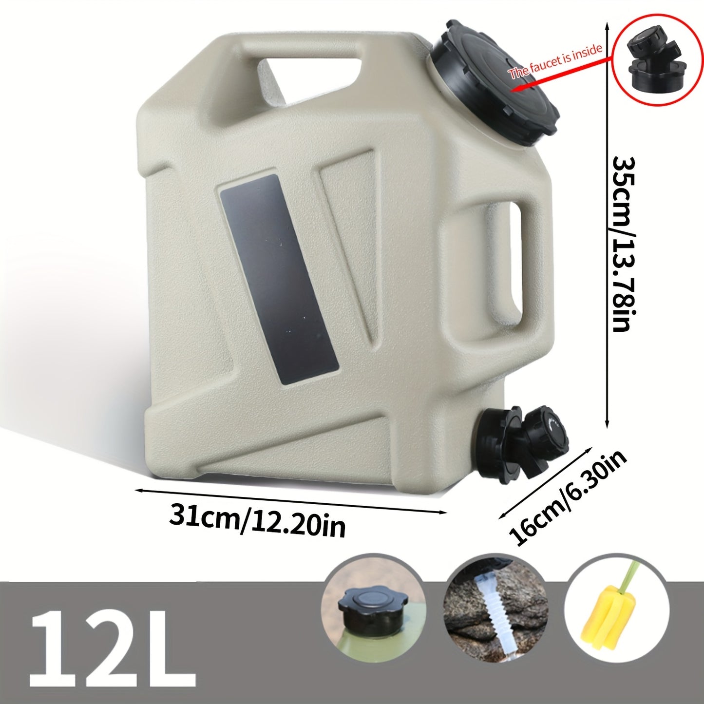 Military Green Portable Water Tank Leakproof Faucet 11L
