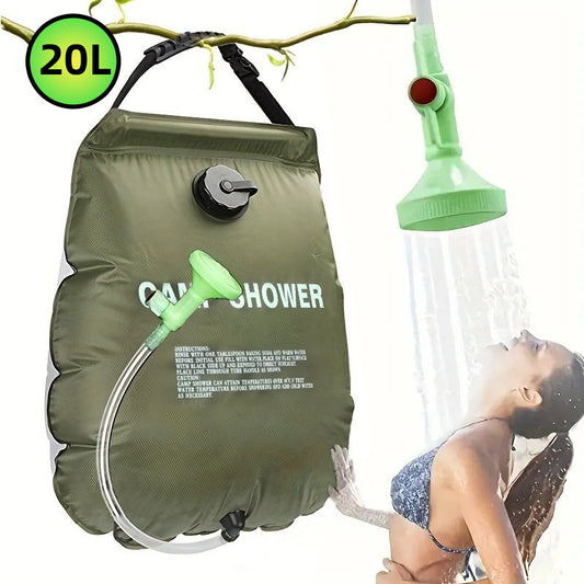 Portable 5 Gallon Camping Shower Bag With Detachable Hose
