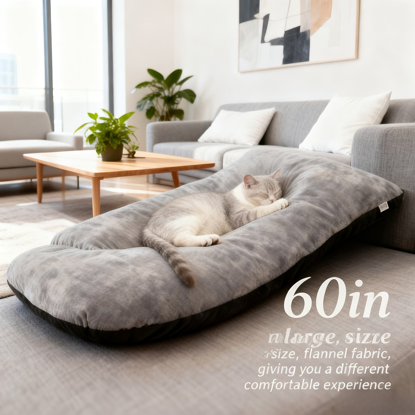 69 Or 60 Inch J Shape Maternity Pillow With Back And Leg Support Removable Velvet Cover Machine Washable Filling For Side And Back Sleepers