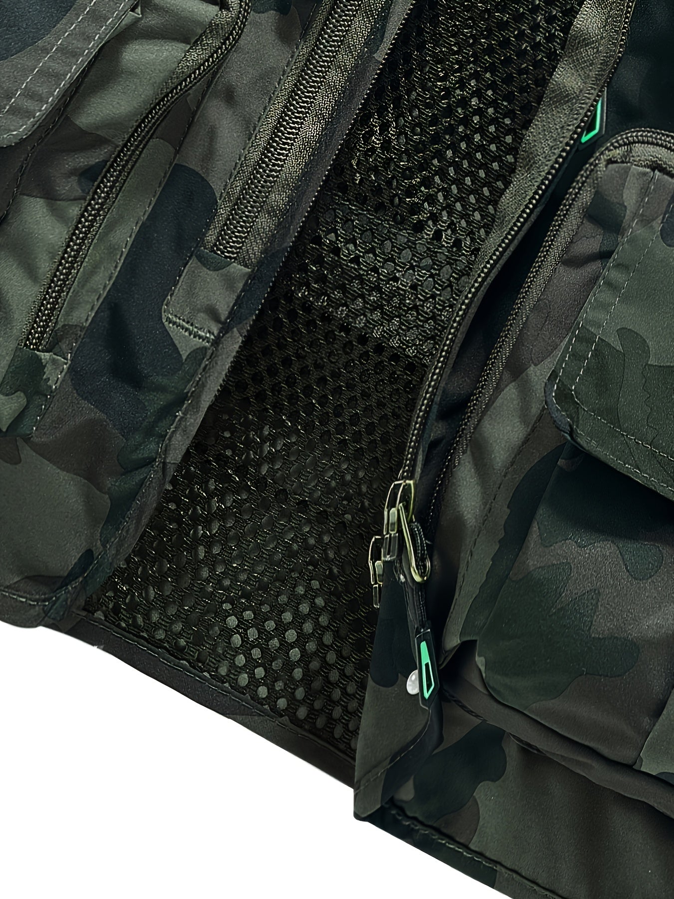 Camouflage Fishing Vest With Detachable Back Mesh For Men