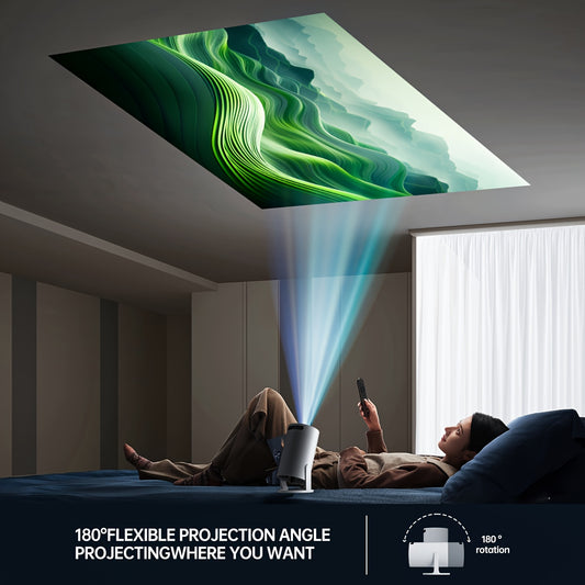 Portable 1080P Smart Projector With Built In Speaker Netflix
