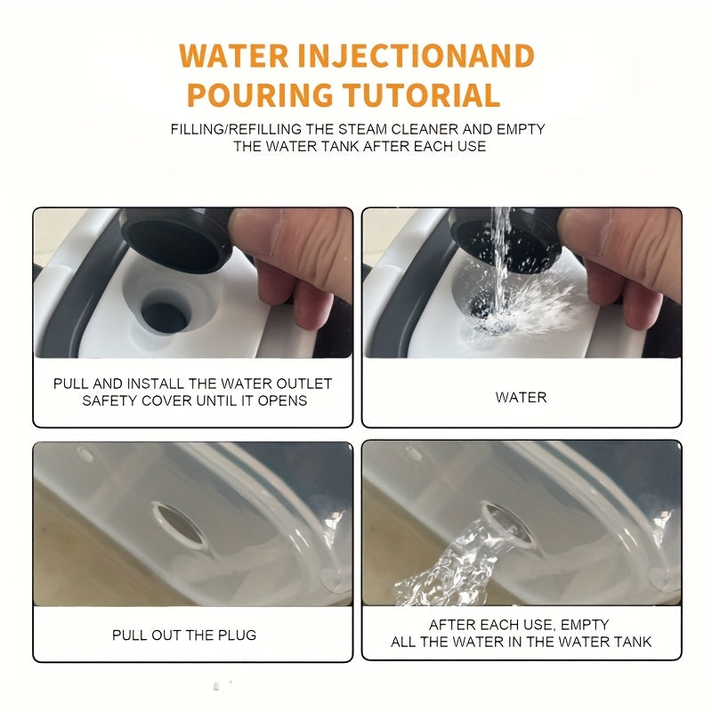 High Pressure Steam Cleaner Handheld Portable For Carpet Upholstery Sofas Kitchen Fumes Small Appliances Cleaning